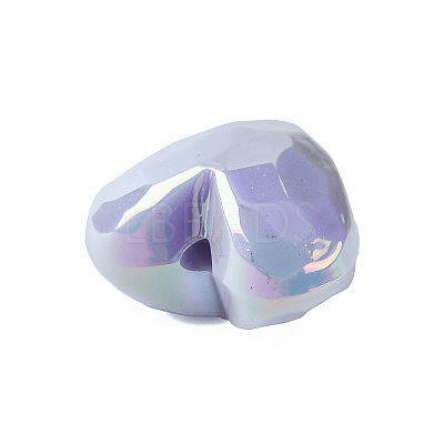 UV Plating Opaque Acrylic Beads MACR-M024-02-1