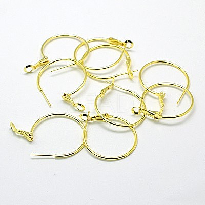 Brass Hoop Earrings X-EC259-G-1