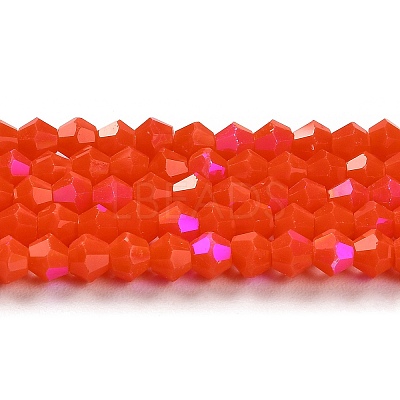 Opaque Solid Color Imitation Jade Glass Beads Strands EGLA-A039-P4mm-L03-1