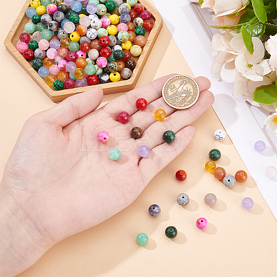 Natural & Synthetic Mixed Gemstone Beads G-NB0001-47-1