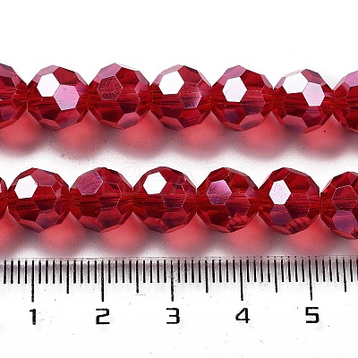 Electroplate Transparent Glass Beads Strands EGLA-A035-T10mm-A01-1