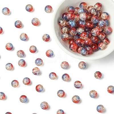 100Pcs Crackle Glass Beads CCG-YW0001-19A-11-1