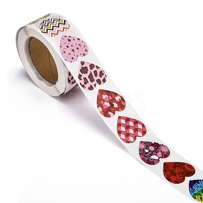 Heart Shaped Stickers Roll DIY-K027-A03-1