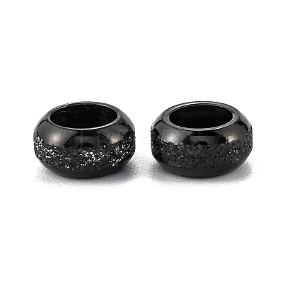 Frosted 201 Stainless Steel European Beads LS-STAS-B020-13EB-1