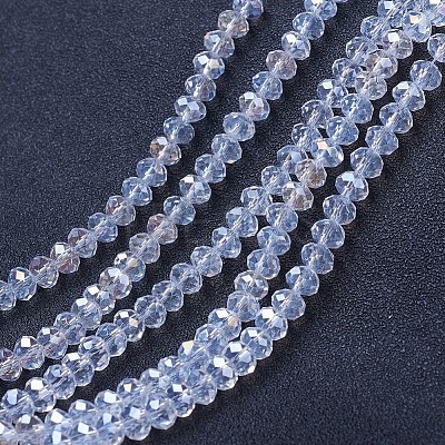 Electroplate Glass Beads Strands EGLA-A044-T6mm-B19-1