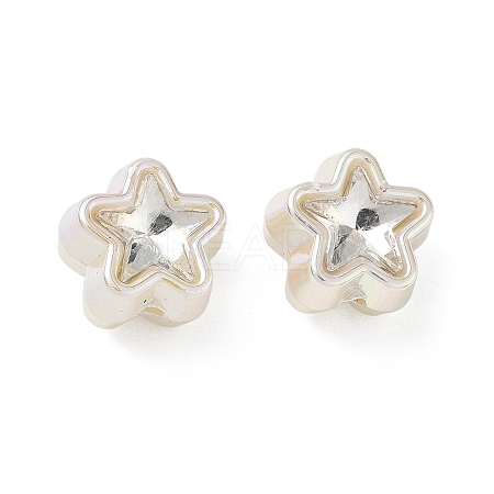 Baking Painted Acrylic & Rhinestone Beads RB-CBA19D7-03B-1