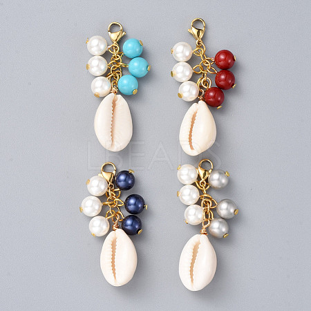 Cowrie Shell Big Pendants HJEW-JM00367-1