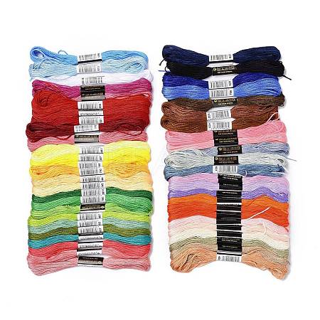 50 Skeins 50 Colors 6-Ply Polyester Embroidery Floss X1-OCOR-G010-02-1