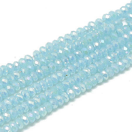 Electroplate Glass Beads Strands X-EGLA-Q112-A04-1