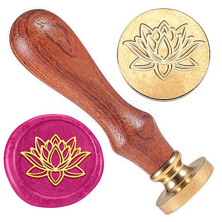 Retro Golden Tone Brass Sealing Wax Stamp Head AJEW-WH0208-819-1