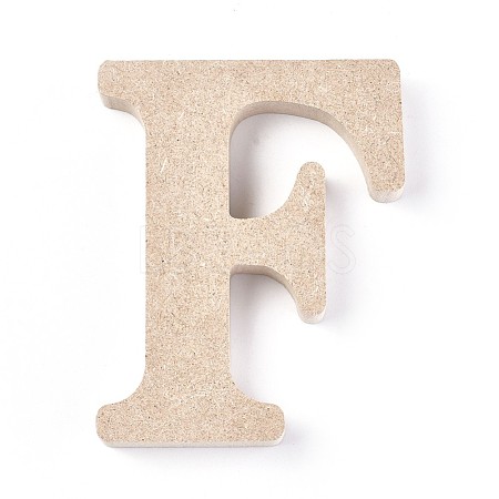 Letter Unfinished Wood Slices DIY-WH0162-62F-1
