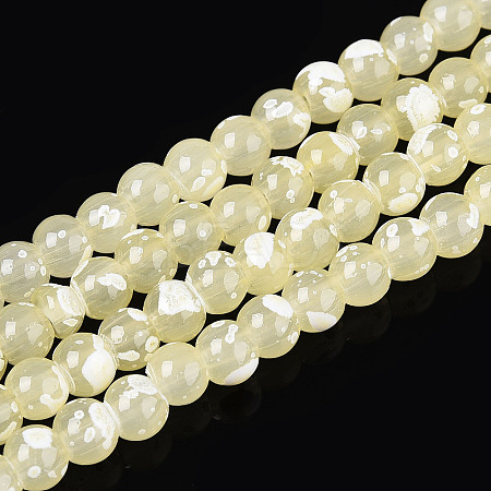 Baking Paint Glass Beads Strands DGLA-N015-4mm-08-1