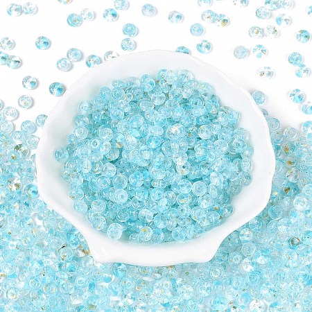 Baking Paint Transparent Glass Beads DGLA-T004-07E-1