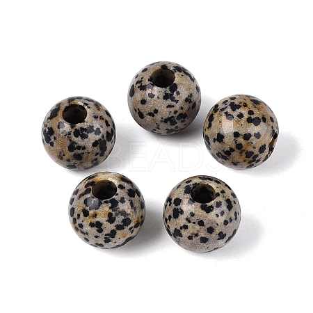 Natural Dalmatian Jasper European Beads G-Q602-09C-08-1