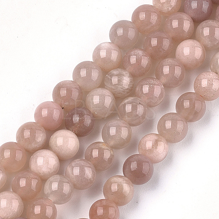 Natural Sunstone Beads Strands G-S333-6mm-019-1