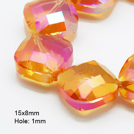 Electroplate Glass Beads EGLA-D029-2-1