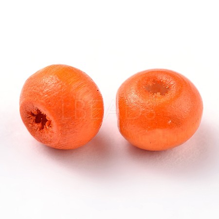 Dyed Natural Wood Beads WOOD-Q006-6mm-09-LF-1