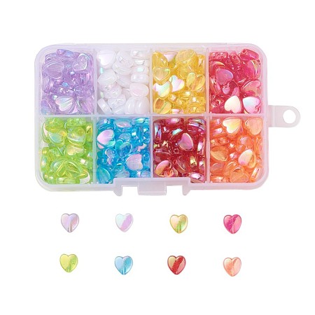 8 Colors Eco-Friendly Transparent Acrylic Beads TACR-X0001-01-1