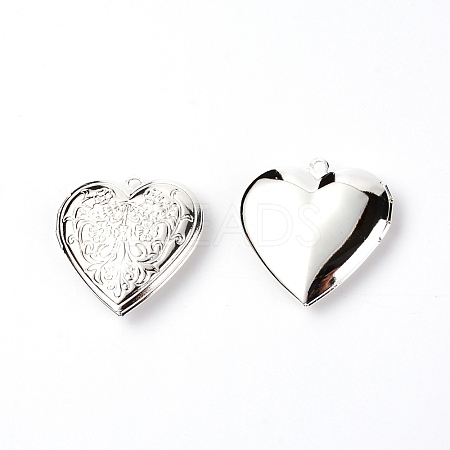 Brass Locket Pendants KK-WH0034-90S-1
