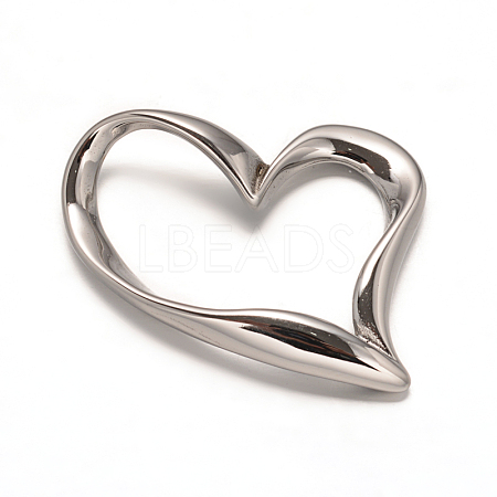 304 Stainless Steel Heart Linking Rings STAS-L162-10-1