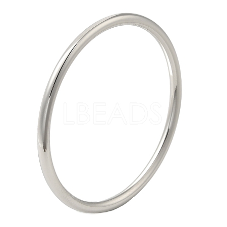 304 Stainless Steel Simple Roung Ring Bangles for Women BJEW-F461-01F-P-1