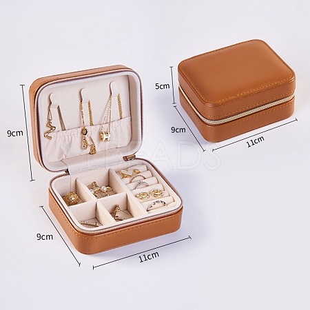 Rectangle PU Leather Jewelry Box PW-WG19467-04-1