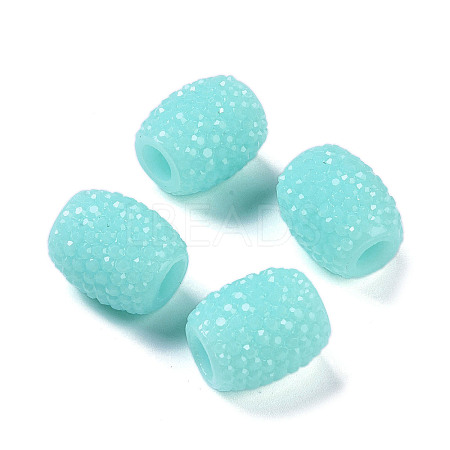 Opaque Resin European Jelly Colored Beads RESI-B025-02A-10-1