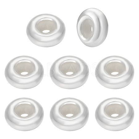 8Pcs Sterling Silver Beads STER-BC0002-48A-S-1