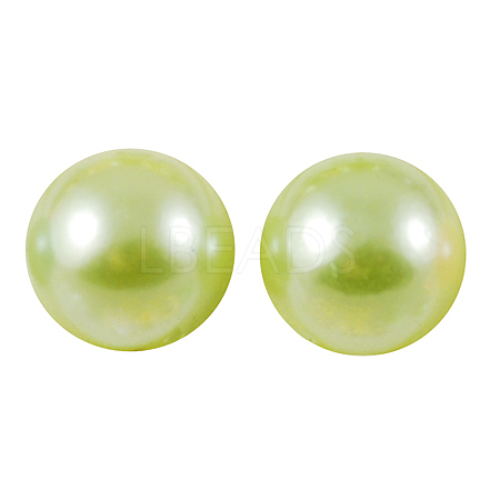 ABS Plastic Imitation Pearl Cabochons SACR-S738-8mm-Z18-1