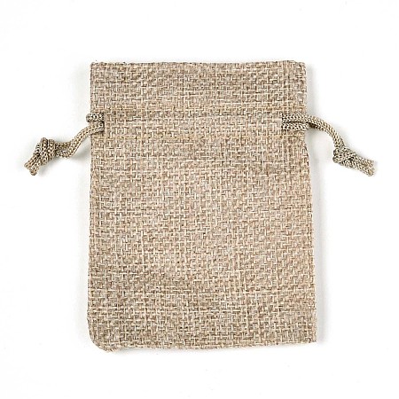 Burlap Packing Pouches Drawstring Bags ABAG-Q050-13x18-01-1