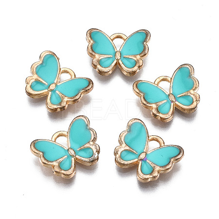 Alloy Enamel Charms ENAM-S121-070G-1