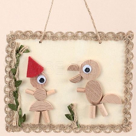 DIY Scarecrow & Bird Wood Painting Handmade Materials Package for Parent-Child DIY-P036-01-1