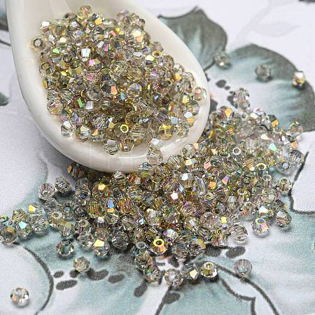 Full Rainbow Plated Transparent Electroplate Glass Beads EGLA-M030-02A-FR01-1