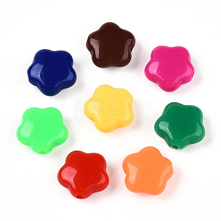 Opaque Acrylic Beads SACR-N018-12-1