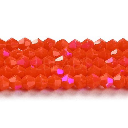 Opaque Solid Color Imitation Jade Glass Beads Strands EGLA-A039-P4mm-L03-1