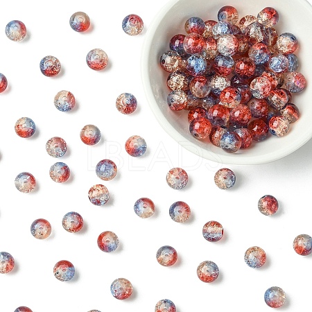 100Pcs Crackle Glass Beads CCG-YW0001-19A-11-1
