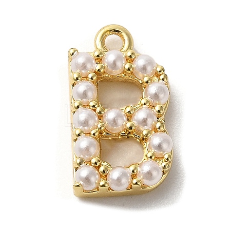 Plastic Imitation Pearl Pendants KK-P230-17G-B-1