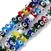 Handmade Evil Eye Lampwork Beads Strands LAMP-A007-02A-06-1