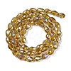 Transparent Electroplate Glass Beads Strands EGLA-N013-T6mm-B08-2