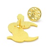 Snake and Moon Alloy Enamel Brooches ENAM-C001-03G-3
