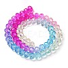 Transparent Painted Glass Beads Strands X1-DGLA-A034-T8mm-A14-5