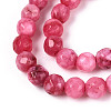 Dyed Natural White Jade Beads Strands X-G-T139-4mm-60-08-3
