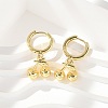 Brass Cherry Hoop Earrings EJEW-M077-19G-02-3