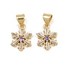 Brass Micro Pave Cubic Zirconia Charms KK-C132-11G-1