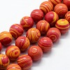 Synthetic Malachite Beads Strands G-I199-32-6mm-A-1