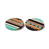 Transparent Resin & Walnut Wood Pendants RESI-TAC0017-68A-01-2