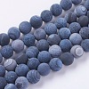 Natural Weathered Agate Beads Strands X-G-G589-8mm-07-1