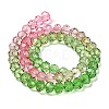 Transparent Painted Glass Beads Strands DGLA-A034-T8mm-A18-5