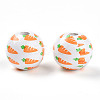 Easter Theme Printed Wood Beads WOOD-T032-22B-3
