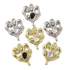 Rack Plating Alloy Rhinestone Pendants PALLOY-F312-24G-1